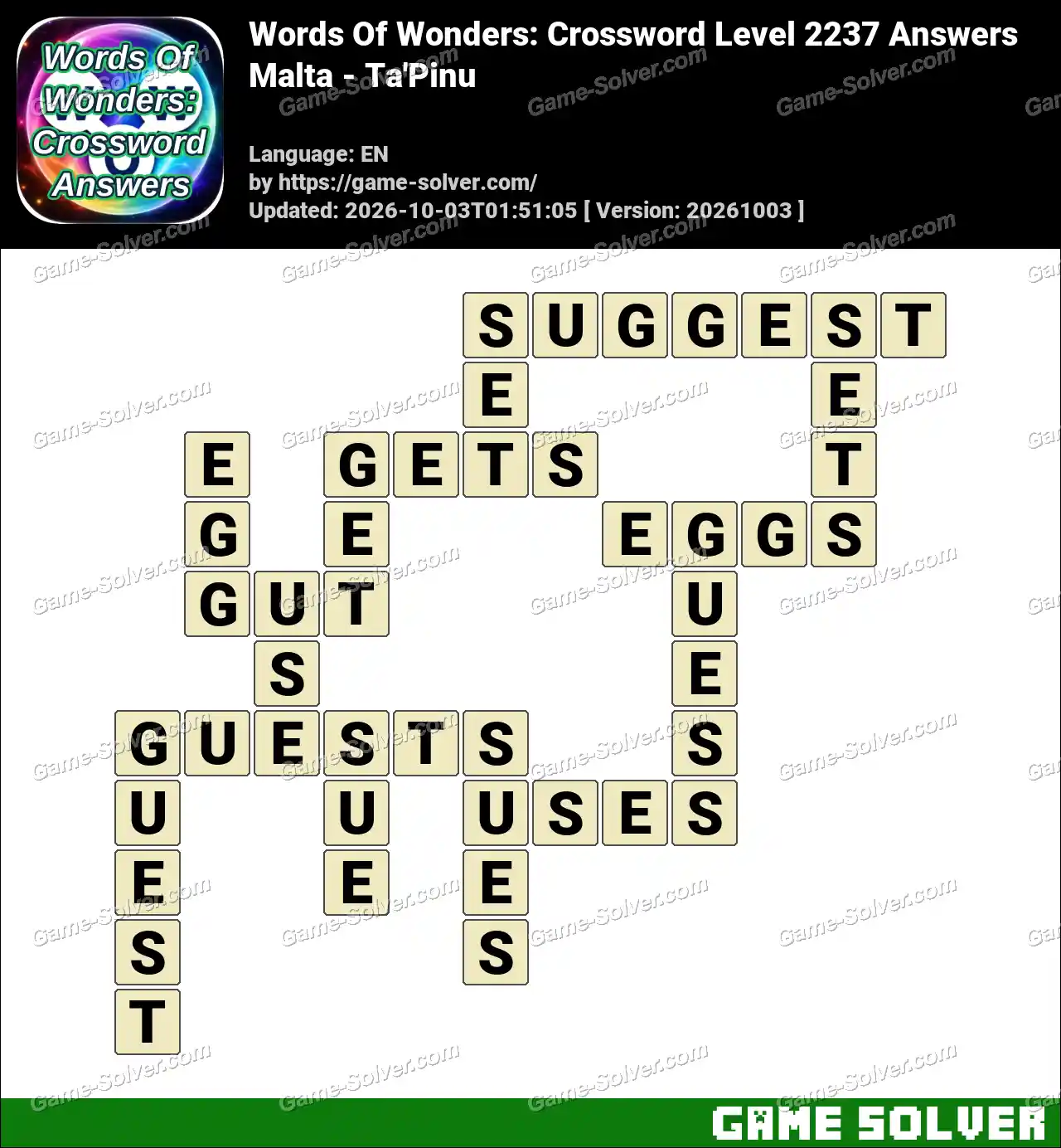 Words Of Wonders: Crossword Level 2237 Answers – Malta – Ta’Pinu